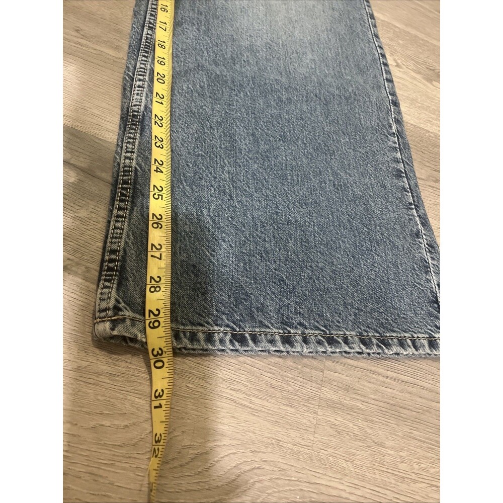 H&M Divided Wide Leg Jeans Baggy High Waisted Size 6 Blue Light Wash Denim Pant - Picture 6 of 10